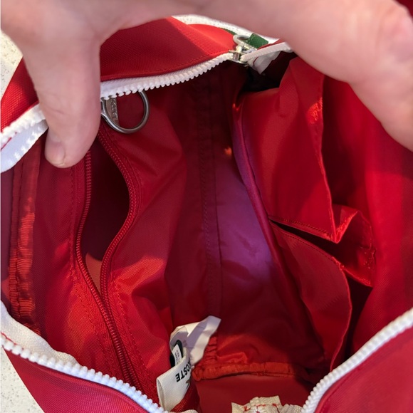 New Lacoste Poppy Red Bathroom Toiletry Travel Bag - Picture 5 of 7